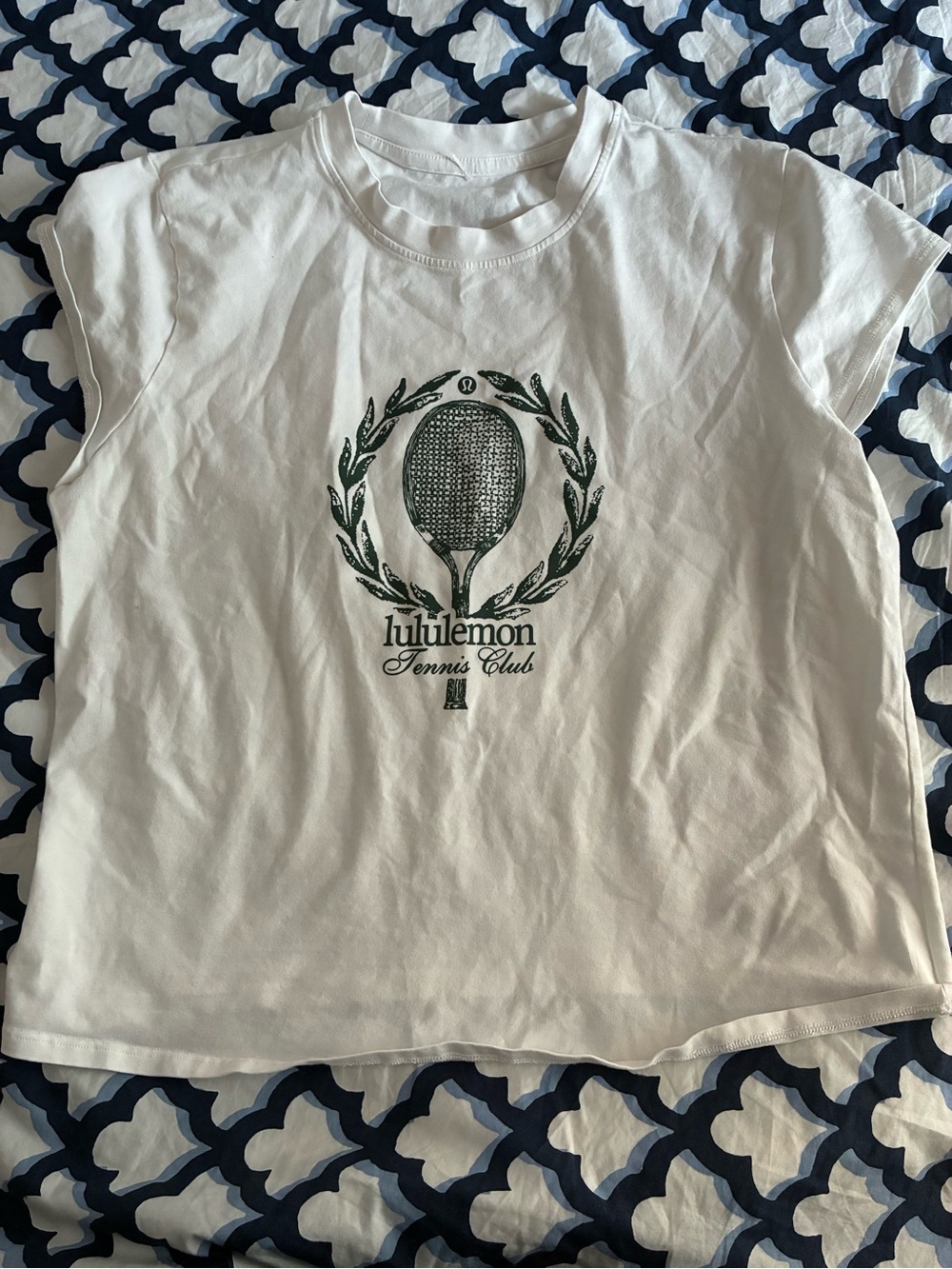 Lululemon White Tennis Club Graphic Tee